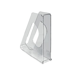10 Unidades - Revistero esselte europost plastico cristal transparente 72x313x260 mm