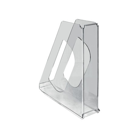 10 Unidades - Revistero esselte europost plastico cristal transparente 72x313x260 mm