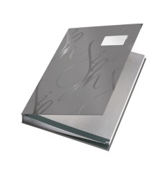 Portafirmas leitz gama sign con fuelle 18 departamentos acabado soft grip color gris