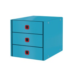Fichero cajones sobremesa leitz click&store cosy 3 cajones color azul 290x283x360 mm