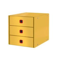 Fichero cajones sobremesa leitz click&store cosy 3 cajones color amarillo 290x283x360 mm