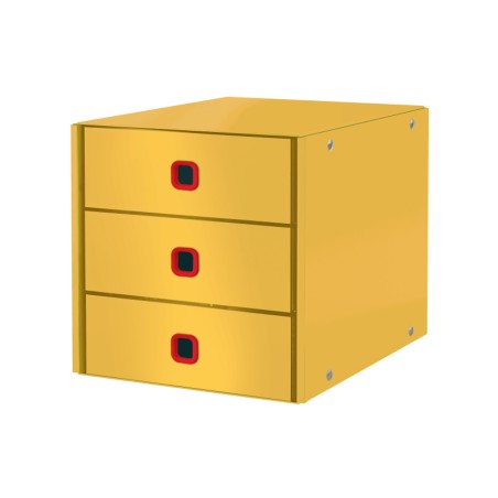 Fichero cajones sobremesa leitz click&store cosy 3 cajones color amarillo 290x283x360 mm