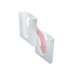 4 Unidades - Expositor mural leitz de pared din a4 transparente 255x280x45 mm