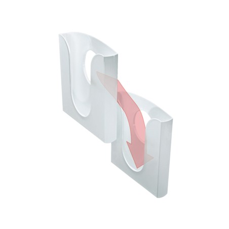 4 Unidades - Expositor mural leitz de pared din a4 transparente 255x280x45 mm