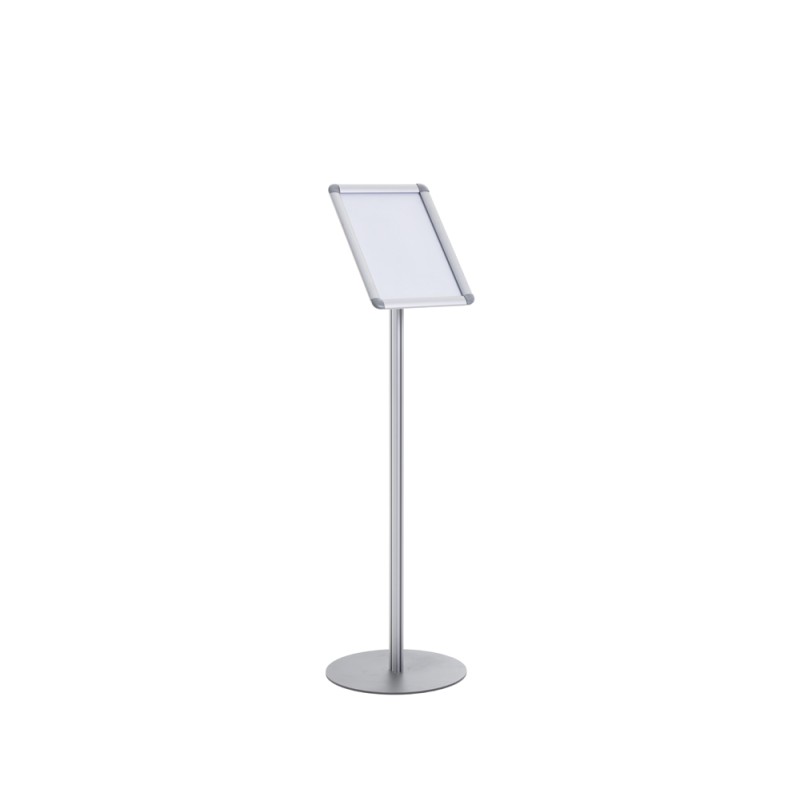 Expositor de pie bi-office para formato din a4 marco aluminio plegable 1100x320 cm