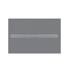 Espiral wire gbc n 8 12,7 mm paso 3:1 capacidad 105 hojas blanco caja de 100 unidades