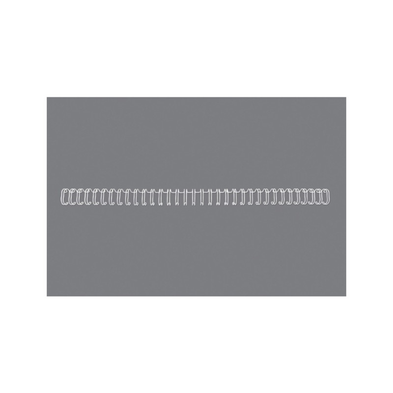 Espiral wire gbc n 8 12,7 mm paso 3:1 capacidad 105 hojas blanco caja de 100 unidades