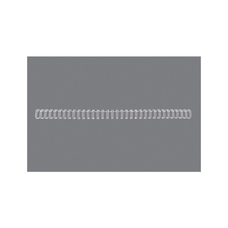 Espiral wire gbc n 8 12,7 mm paso 3:1 capacidad 105 hojas blanco caja de 100 unidades