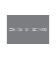 Espiral wire gbc n 7 11 mm paso 3:1 capacidad 90 hojas blanco caja de 100 unidades