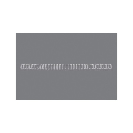 Espiral wire gbc n 7 11 mm paso 3:1 capacidad 90 hojas blanco caja de 100 unidades