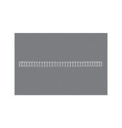 Espiral wire gbc n 6 9,5 mm paso 3:1 capacidad 85 hojas color blanco caja de 100 unidades