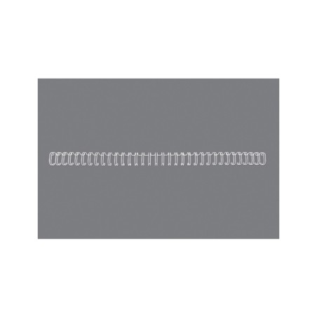 Espiral wire gbc n 6 9,5 mm paso 3:1 capacidad 85 hojas color blanco caja de 100 unidades