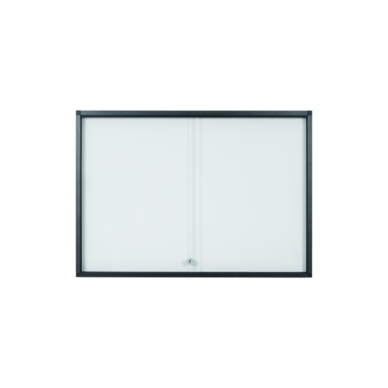 Vitrina de anuncios bi-office 27 a4 magnetica para interior slim antracita 1999x39x946 mm