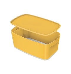 Caja leitz mybox cosy pequeña con tapa color amarillo 318x128x191 mm