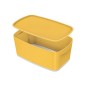 Caja leitz mybox cosy pequeña con tapa color amarillo 318x128x191 mm