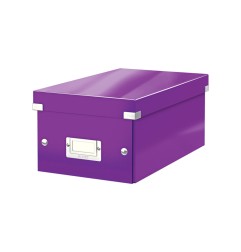 Caja leitz click&store dvd box color violeta 206x147x352 mm