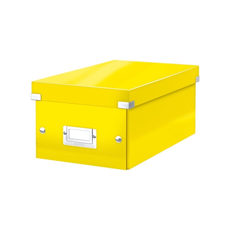 Caja leitz click&store dvd box color amarillo 206x147x352 mm
