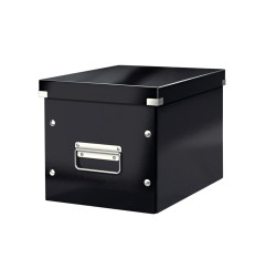 Caja leitz click&store cubica mediana color negro 265x265x250 mm