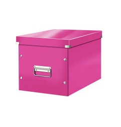 Caja leitz click&store cubica grande color fucsia 320x360x310 mm