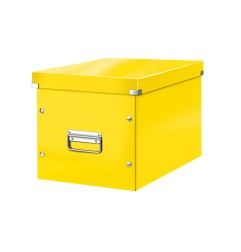 Caja leitz click&store cubica grande color amarillo 320x360x310 mm