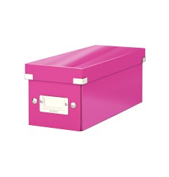 Caja leitz click&store cd box color fucsia 143x147x352 mm