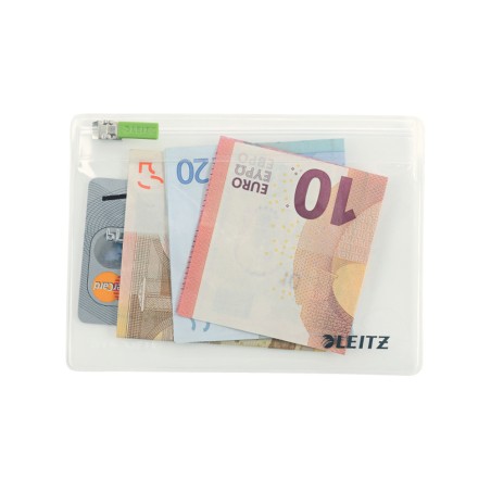Bolsa zipper leitz tamaño xs 120x90 mm transparente set de 2 unidades