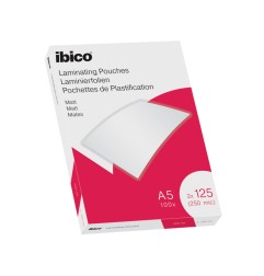 Bolsa de plastificar ibico din a5 2x125 mc mate caja de 100 unidades