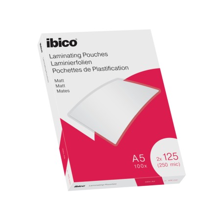 Bolsa de plastificar ibico din a5 2x125 mc mate caja de 100 unidades