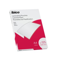Bolsa de plastificar ibico din a4 2x125 mc mate caja de 100 unidades