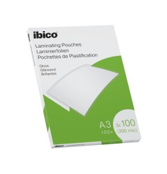 Bolsa de plastificar ibico din a3 2x100 mc caja de 100 unidades