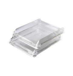 Bandeja sobremesa plastico rexel nimbus cristal transparente 274x66x340 mm