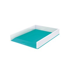 Bandeja sobremesa plastico leitz wow dual color turquesa/blanco 267x49x336 mm