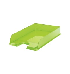 10 Unidades - Bandeja sobremesa plastico esselte europost vertical transparente color verde vivida 254x61x350 mm