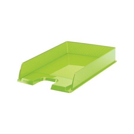 10 Unidades - Bandeja sobremesa plastico esselte europost vertical transparente color verde vivida 254x61x350 mm