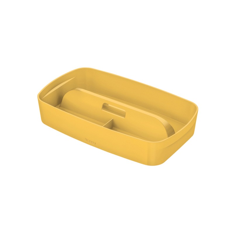 Bandeja organizadora leitz mybox cosy con asa color amarillo 307x56x181 mm