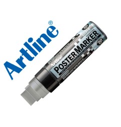 Rotulador artline poster marker epp-20 punta rectangular 20 mm color plata