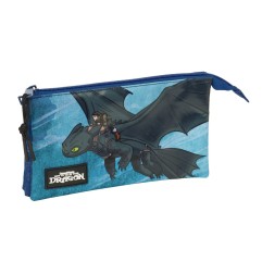 Bolso escolar portatodo safta triple como entrenar a tu dragon 120x220x30 mm