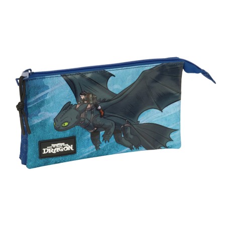 Bolso escolar portatodo safta triple como entrenar a tu dragon 120x220x30 mm