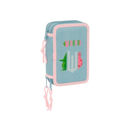 Plumier escolar safta triple 37 piezas wicked 195x125x55 mm