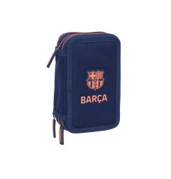 Plumier escolar safta triple 37 piezas f.c. barcelona 2ª equipacion 25/26 195x125x55 mm