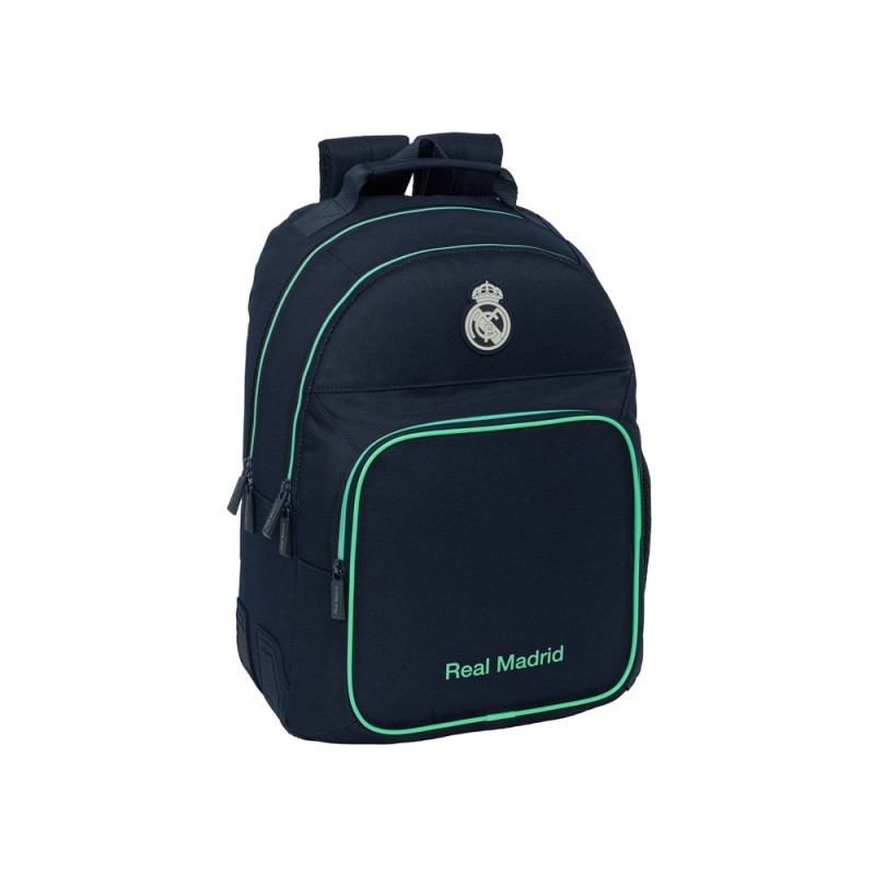 Mochila safta doble con cantoneras adaptable a carro real madrid 2ª equipacion 25/26 420x320x150 mm