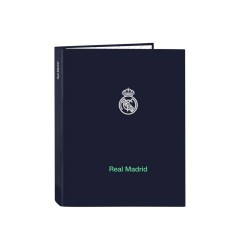 Carpeta carton folio 4 anillas mixtas safta real madrid 2ª equipacion 25/26
