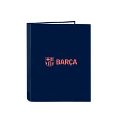 Carpeta carton folio 4 anillas mixtas safta f.c. barcelona 2ª equipacion 25/26